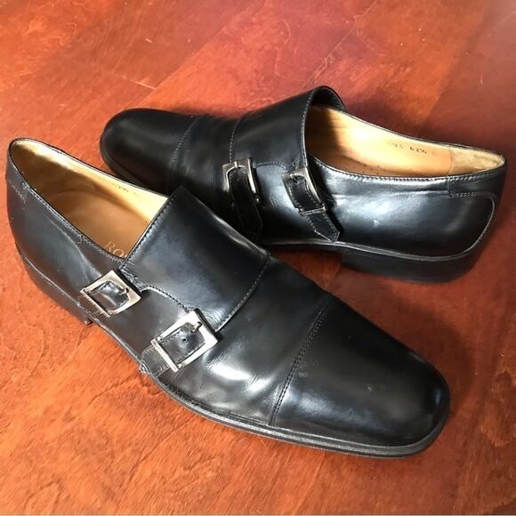 Taryn Rose Men’s Black Leather Double Monk Shoes, Size 9.5 main image 12